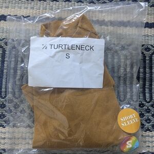 Big Bud Press Short Sleeve Turtleneck in Mustard